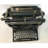 Underwood Antica Macchina Da Scrivere Art Deco 1920 METALLO NERO DECORATA EPOCA