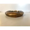 POSACENERE SCULTURA BRONZO DORATO BASSORILIEVO Fonderie D'Arte Fracaro ø23cm '90
