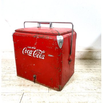 GHIACCIAIA COCA-COLA ORIGINALE '50s VINTAGE COKE COOLER GLACIÈRE BOTTLE OPENER