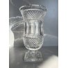 VASO COPPA VINTAGE CRISTALLO BOEMIA MOLATO BOHEMIAN CRYSTAL VASE 25 cm/h
