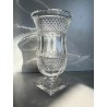 VASO COPPA VINTAGE CRISTALLO BOEMIA MOLATO BOHEMIAN CRYSTAL VASE 25 cm/h