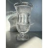 VASO COPPA VINTAGE CRISTALLO BOEMIA MOLATO BOHEMIAN CRYSTAL VASE 25 cm/h