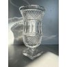 VASO COPPA VINTAGE CRISTALLO BOEMIA MOLATO BOHEMIAN CRYSTAL VASE 25 cm/h