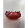 SVUOTATASCHE BOWL PORTACENERE VETRO MURANO TRASPARENTE ROSA FOGLIA ORO '50