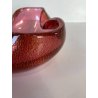 SVUOTATASCHE BOWL PORTACENERE VETRO MURANO TRASPARENTE ROSA FOGLIA ORO '50