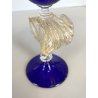 CALICE TIPETTO VETRO SOFFIATO MURANO BLU COBALTO Paolo Venini 19,2 cm/h '50