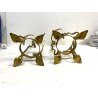 ANTICA COPPIA SUPPORTO STAND LIBERTY FLOREALE PER VASI IN VETRO EPOCA '800/'900