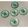 Set 5 PIATTI CERAMICA Sarreguemines DECORO UVA epoca 800 quadro DIPINTO old dish