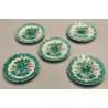 Set 5 PIATTI CERAMICA Sarreguemines DECORO UVA epoca 800 quadro DIPINTO old dish