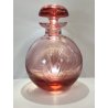 ANTICO VASO Moser CRISTAL BOTTLE Decoro Molato BOEMIA ROSA Ampolla Profumo h. 15