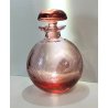 ANTICO VASO Moser CRISTAL BOTTLE Decoro Molato BOEMIA ROSA Ampolla Profumo h. 15