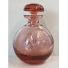 ANTICO VASO Moser CRISTAL BOTTLE Decoro Molato BOEMIA ROSA Ampolla Profumo h. 15