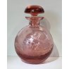 ANTICO VASO Moser CRISTAL BOTTLE Decoro Molato BOEMIA ROSA Ampolla Profumo h. 15
