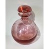 ANTICO VASO Moser CRISTAL BOTTLE Decoro Molato BOEMIA ROSA Ampolla Profumo h. 15