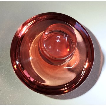 ANTICO VASO Moser CRISTAL BOTTLE Decoro Molato BOEMIA ROSA Ampolla Profumo h. 15