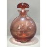ANTICO VASO Moser CRISTAL BOTTLE Decoro Molato BOEMIA ROSA Ampolla Profumo h. 17