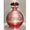 ANTICO VASO Moser CRISTAL BOTTLE Decoro Molato BOEMIA ROSA Ampolla Profumo h. 17