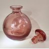 ANTICO VASO Moser CRISTAL BOTTLE Decoro Molato BOEMIA ROSA Ampolla Profumo h. 17
