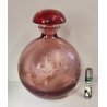 ANTICO VASO Moser CRISTAL BOTTLE Decoro Molato BOEMIA ROSA Ampolla Profumo h.21