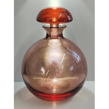 ANTICO VASO Moser CRISTAL BOTTLE Decoro Molato BOEMIA ROSA Ampolla Profumo h.21