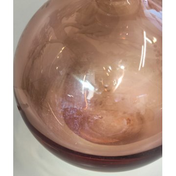 ANTICO VASO Moser CRISTAL BOTTLE Decoro Molato BOEMIA ROSA Ampolla Profumo h.21