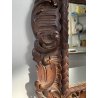 ANTICA PICCOLA SPECCHIERA BAROCCA epoca 1900 OLD SPECCHIO CORNICE LEGNO 37X29 cm