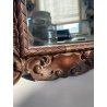 ANTICA PICCOLA SPECCHIERA BAROCCA epoca 1900 OLD SPECCHIO CORNICE LEGNO 37X29 cm
