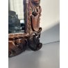 ANTICA PICCOLA SPECCHIERA BAROCCA epoca 1900 OLD SPECCHIO CORNICE LEGNO 37X29 cm