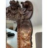 ANTICA PICCOLA SPECCHIERA BAROCCA epoca 1900 OLD SPECCHIO CORNICE LEGNO 37X29 cm
