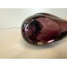 SCULTURA FERMACARTE UCCELLO VETRO Murano SOMMERSO TRANSPARENT PURPLE BIRD Seguso