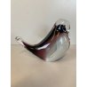 SCULTURA FERMACARTE UCCELLO VETRO Murano SOMMERSO VIOLA TRANSPARENTE Seguso '50