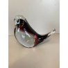 SCULTURA FERMACARTE UCCELLO VETRO Murano SOMMERSO VIOLA TRANSPARENTE Seguso '50