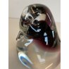 SCULTURA FERMACARTE UCCELLO VETRO Murano SOMMERSO VIOLA TRANSPARENTE Seguso '50