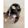 SCULTURA FERMACARTE UCCELLO VETRO Murano SOMMERSO VIOLA TRANSPARENTE Seguso '50