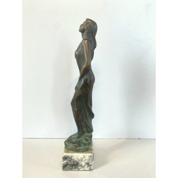 SCULTURA FIGURA FEMMINILE STATUA BRONZO FEMALE FIGURINE SCULPTURE 23,5 cm/h '900