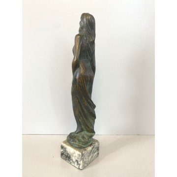 SCULTURA FIGURA FEMMINILE STATUA BRONZO FEMALE FIGURINE SCULPTURE 23,5 cm/h '900