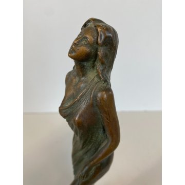 SCULTURA FIGURA FEMMINILE STATUA BRONZO FEMALE FIGURINE SCULPTURE 23,5 cm/h '900