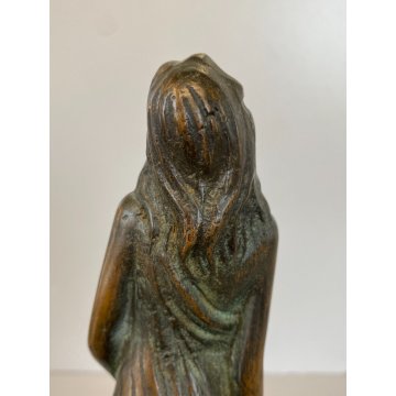 SCULTURA FIGURA FEMMINILE STATUA BRONZO FEMALE FIGURINE SCULPTURE 23,5 cm/h '900