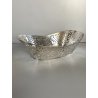 CESTINO FRUTTA PANE METALLO ARGENTATO RETTANGOLARE DECORO TRAFORATO VINTAGE '900