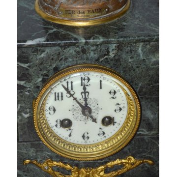 ANTICO OROLOGIO TAVOLO PARIGINA Art Nuoveau SCULTURA Guillemin BRONZATA DORATA