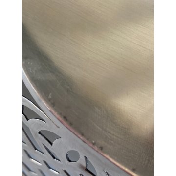 CESTINO FRUTTA PANE METALLO ARGENTATO RETTANGOLARE DECORO TRAFORATO VINTAGE '900