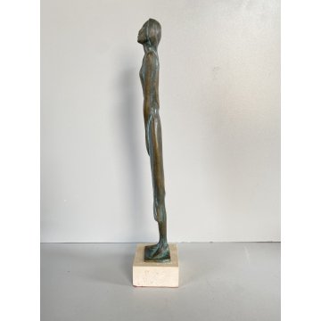 SCULTURA FIGURA FEMMINILE STATUA BRONZO FEMALE FIGURINE SCULPTURE 30,5 cm/h '900