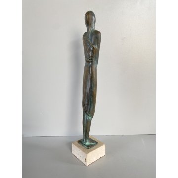 SCULTURA FIGURA FEMMINILE STATUA BRONZO FEMALE FIGURINE SCULPTURE 30,5 cm/h '900