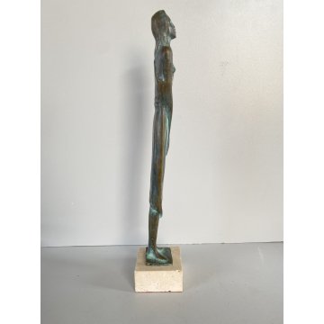 SCULTURA FIGURA FEMMINILE STATUA BRONZO FEMALE FIGURINE SCULPTURE 30,5 cm/h '900