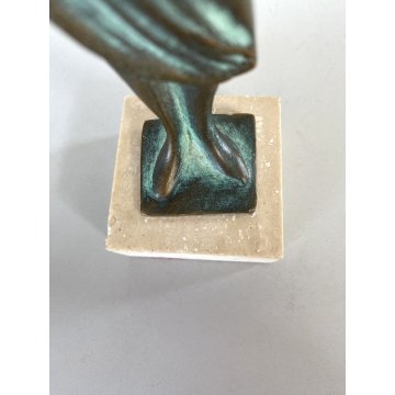 SCULTURA FIGURA FEMMINILE STATUA BRONZO FEMALE FIGURINE SCULPTURE 30,5 cm/h '900