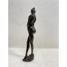 SCULTURA FIGURA NUDO FEMMINILE STATUA OTTONE NUDO GIOVANE DONNA 24,5 cm/h '900