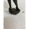 SCULTURA FIGURA NUDO FEMMINILE STATUA OTTONE NUDO GIOVANE DONNA 24,5 cm/h '900