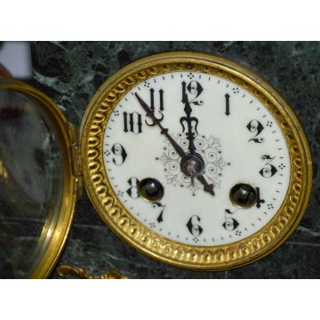 ANTICO OROLOGIO TAVOLO PARIGINA Art Nuoveau SCULTURA Guillemin BRONZATA DORATA