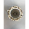 TAZZINA CAFFE PORCELLANA G. Mangani FIRENZE DECORO FIORI VOLUTE ORO DIPINTO '900