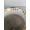 TAZZINA CAFFE PORCELLANA G. Mangani FIRENZE DECORO FIORI VOLUTE ORO DIPINTO '900